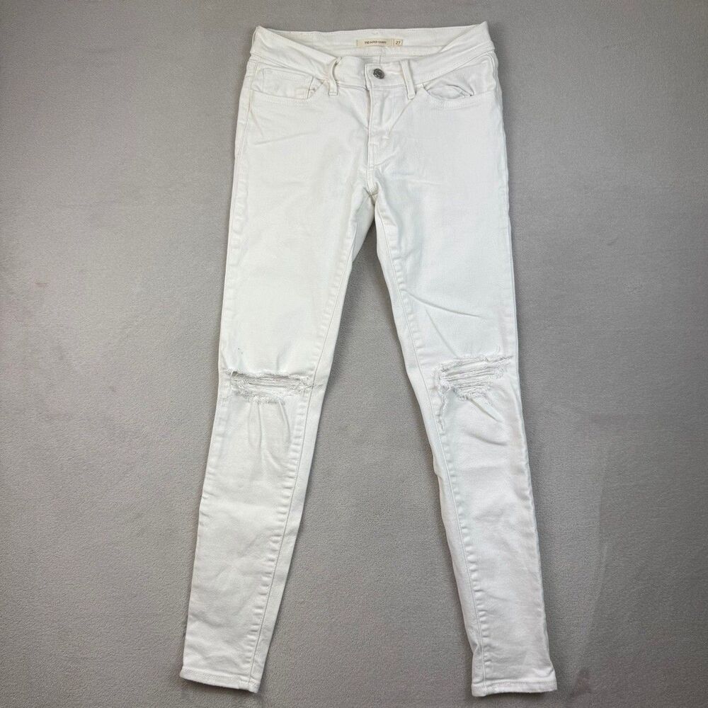 Levi's 710 Super Skinny Jeans Women's 27 White Distressed